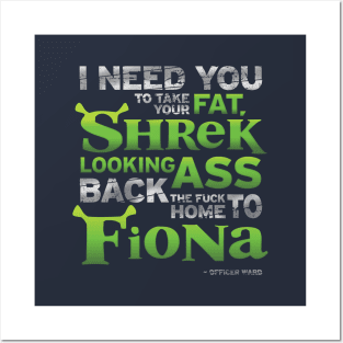 Shrek Looking Ass Posters and Art